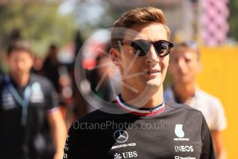 World © Octane Photographic Ltd. Formula 1 – French Grand Prix - Paul Ricard - Le Castellet. Friday 22nd July 2022 Paddock. Mercedes-AMG Petronas F1 Team F1 W13 - George Russell.