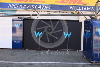 World © Octane Photographic Ltd. Formula 1 – French Grand Prix - Paul Ricard - Le Castellet. Friday 22nd July 2022 Paddock. Williams Racing FW44 - Nicholas Latifi closed garage