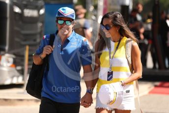 World © Octane Photographic Ltd. Formula 1 – French Grand Prix - Paul Ricard - Le Castellet. Friday 22nd July 2022 Paddock. BWT Alpine F1 Team A522 - Fernando Alonso and partner Andrea Schlager.