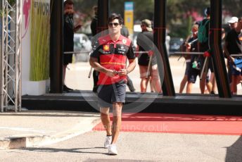 World © Octane Photographic Ltd. Formula 1 – French Grand Prix - Paul Ricard - Le Castellet. Friday 22nd July 2022 Paddock. Scuderia Ferrari F1-75 - Carlos Sainz.
