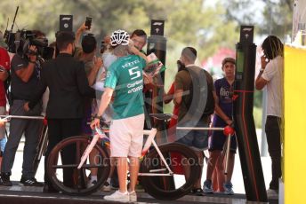 World © Octane Photographic Ltd. Formula 1 – French Grand Prix - Paul Ricard - Le Castellet. Friday 22nd July 2022 Paddock. Aston Martin Aramco Cognizant F1 Team AMR22 - Sebastian Vettel.