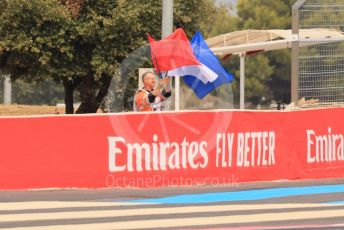 World © Octane Photographic Ltd. Formula 1 – French Grand Prix - Paul Ricard. Saturday 23rd July 2022. Practice 3. Marshals wave flags