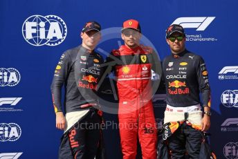 World © Octane Photographic Ltd. Formula 1 – French Grand Prix - Paul Ricard - Le Castellet. Saturday 23rd July 2022 Qualifying. cuderia Ferrari F1-75 - Charles Leclerc. and Oracle Red Bull Racing RB18 – Max Verstappen and Sergio Perez.