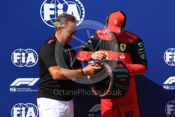 World © Octane Photographic Ltd. Formula 1 – French Grand Prix - Paul Ricard - Le Castellet. Saturday 23rd July 2022 Qualifying. Jean Alesi and Scuderia Ferrari F1-75 - Charles Leclerc.