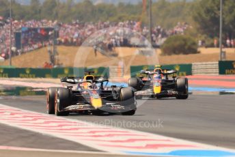 World © Octane Photographic Ltd. Formula 1 – French Grand Prix - Paul Ricard - Le Castellet. Sunday 24th July 2022 Race. Oracle Red Bull Racing RB18 – Max Verstappen and Sergio Perez.