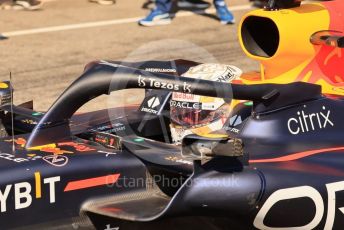 World © Octane Photographic Ltd. Formula 1 – French Grand Prix - Paul Ricard - Le Castellet. Sunday 24th July 2022 Parc Ferme. Oracle Red Bull Racing RB18 – Max Verstappen.