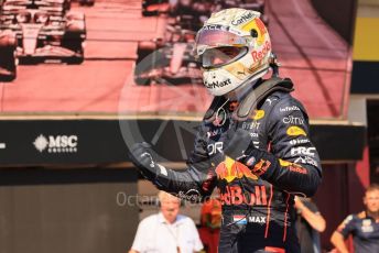 World © Octane Photographic Ltd. Formula 1 – French Grand Prix - Paul Ricard - Le Castellet. Sunday 24th July 2022 Parc Ferme. Oracle Red Bull Racing RB18 – Max Verstappen.