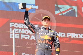 World © Octane Photographic Ltd. Formula 1 – French Grand Prix - Paul Ricard - Le Castellet. Sunday 24th July 2022 Podium. Oracle Red Bull Racing RB18 – Max Verstappen.