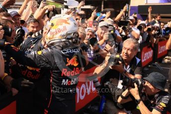 World © Octane Photographic Ltd. Formula 1 – French Grand Prix - Paul Ricard - Le Castellet. Sunday 24th July 2022 Parc Ferme. Oracle Red Bull Racing RB18 – Max Verstappen.