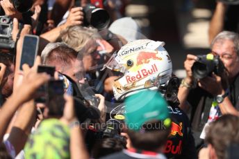 World © Octane Photographic Ltd. Formula 1 – French Grand Prix - Paul Ricard - Le Castellet. Sunday 24th July 2022 Parc Ferme. Oracle Red Bull Racing RB18 – Max Verstappen.