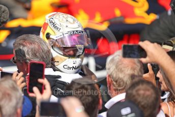 World © Octane Photographic Ltd. Formula 1 – French Grand Prix - Paul Ricard - Le Castellet. Sunday 24th July 2022 Parc Ferme. Oracle Red Bull Racing RB18 – Max Verstappen.