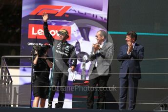 World © Octane Photographic Ltd. Formula 1 – French Grand Prix - Paul Ricard - Le Castellet. Sunday 24th July 2022 Podium. Mercedes-AMG Petronas F1 Team F1 W13 - Lewis Hamilton.