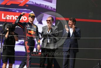 World © Octane Photographic Ltd. Formula 1 – French Grand Prix - Paul Ricard - Le Castellet. Sunday 24th July 2022 Podium. Oracle Red Bull Racing RB18 – Max Verstappen.