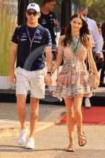 World © Octane Photographic Ltd. Formula 1 – French Grand Prix - Paul Ricard - Le Castellet. Saturday 23rd July 2022 Paddock. Williams Racing FW44 - Nicholas Latifi and girlfriend Sandra Dziwiszek.
