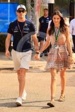 World © Octane Photographic Ltd. Formula 1 – French Grand Prix - Paul Ricard - Le Castellet. Saturday 23rd July 2022 Paddock. Williams Racing FW44 - Nicholas Latifi and girlfriend Sandra Dziwiszek.
