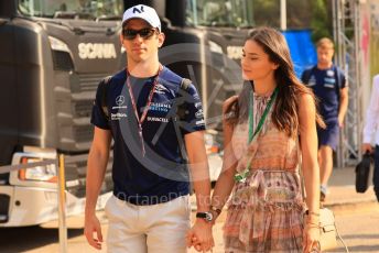 World © Octane Photographic Ltd. Formula 1 – French Grand Prix - Paul Ricard - Le Castellet. Saturday 23rd July 2022 Paddock. Williams Racing FW44 - Nicholas Latifi and girlfriend Sandra Dziwiszek.