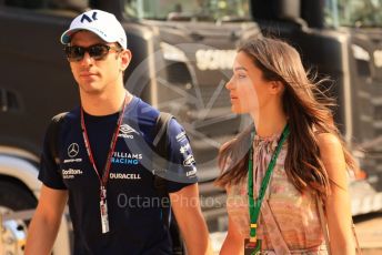 World © Octane Photographic Ltd. Formula 1 – French Grand Prix - Paul Ricard - Le Castellet. Saturday 23rd July 2022 Paddock. Williams Racing FW44 - Nicholas Latifi and girlfriend Sandra Dziwiszek.