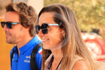 World © Octane Photographic Ltd. Formula 1 – French Grand Prix - Paul Ricard - Le Castellet. Saturday 23rd July 2022 Paddock. BWT Alpine F1 Team A522 - Fernando Alonso and partner Andrea Schlager.