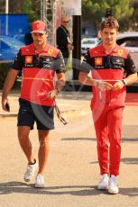 World © Octane Photographic Ltd. Formula 1 – French Grand Prix - Paul Ricard - Le Castellet. Saturday 23rd July 2022 Paddock. Scuderia Ferrari F1-75 - Carlos Sainz and Charles Leclerc.
