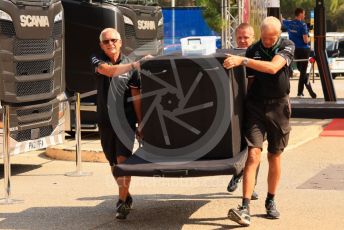 World © Octane Photographic Ltd. Formula 1 – French Grand Prix - Paul Ricard - Le Castellet. Saturday 23rd July 2022 Paddock. Mercedes parts arrival.