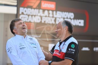 World © Octane Photographic Ltd. Formula 1 – French Grand Prix - Paul Ricard - Le Castellet. Sunday 24th July 2022 Paddock. Williams Racing CEO – Jost Capito and Alfa Romeo F1 Team Orlen Team Principal, Frederic Vasseur.