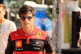 World © Octane Photographic Ltd. Formula 1 – French Grand Prix - Paul Ricard - Le Castellet. Sunday 24th July 2022 Paddock. Scuderia Ferrari F1-75 - Carlos Sainz.