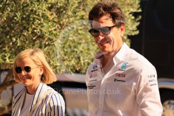 World © Octane Photographic Ltd. Formula 1 – French Grand Prix - Paul Ricard - Le Castellet. Sunday 24th July 2022 Paddock. Mercedes-AMG Petronas F1 Team and Team Principal and CEO - Toto Wolff and wife Susie Wolff.