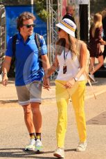World © Octane Photographic Ltd. Formula 1 – French Grand Prix - Paul Ricard - Le Castellet. Sunday 24th July 2022 Paddock. BWT Alpine F1 Team A522 - Fernando Alonso and partner Andrea Schlager.