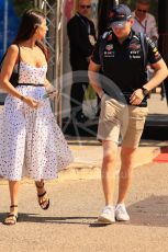 World © Octane Photographic Ltd. Formula 1 – French Grand Prix - Paul Ricard - Le Castellet. Sunday 24th July 2022 Paddock. Oracle Red Bull Racing RB18 – Max Verstappen with girlfriend Kelly Piquet.