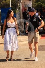 World © Octane Photographic Ltd. Formula 1 – French Grand Prix - Paul Ricard - Le Castellet. Sunday 24th July 2022 Paddock. Oracle Red Bull Racing RB18 – Max Verstappen with girlfriend Kelly Piquet.