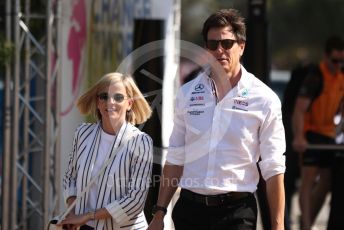 World © Octane Photographic Ltd. Formula 1 – French Grand Prix - Paul Ricard - Le Castellet. Sunday 24th July 2022 Paddock. Mercedes-AMG Petronas F1 Team and Team Principal and CEO - Toto Wolff and wife Susie Wolff.