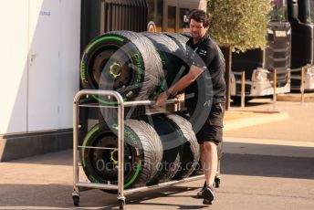 World © Octane Photographic Ltd. Formula 1 – French Grand Prix - Paul Ricard - Le Castellet. Thursday 21st July 2022 Paddock. Mercedes-AMG Petronas F1 Team F1 W13 - Intermediate tyres.