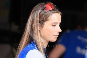 World © Octane Photographic Ltd. Formula 1 – French Grand Prix - Paul Ricard - Le Castellet. Thursday 21st July 2022 Paddock. BWT Alpine F1 Team guest Team FDJ cyclist Évita Muzic.