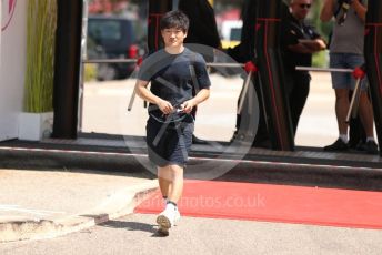 World © Octane Photographic Ltd. Formula 1 – French Grand Prix - Paul Ricard - Le Castellet. Thursday 21st July 2022 Paddock. Scuderia AlphaTauri AT03 - Yuki Tsunoda.