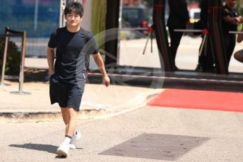 World © Octane Photographic Ltd. Formula 1 – French Grand Prix - Paul Ricard - Le Castellet. Thursday 21st July 2022 Paddock. Scuderia AlphaTauri AT03 - Yuki Tsunoda.