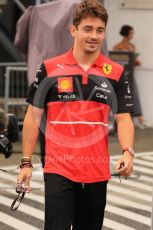 World © Octane Photographic Ltd. Formula 1– Hungarian Grand Prix - Hungaroring, Hungary. Sunday 31st July 2022 Paddock. Scuderia Ferrari F1-75 - Charles Leclerc.