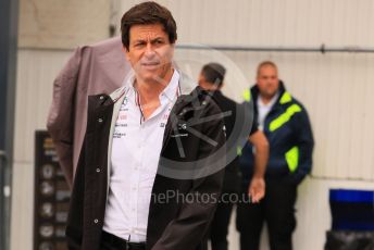 World © Octane Photographic Ltd. Formula 1– Hungarian Grand Prix - Hungaroring, Hungary. Sunday 31st July 2022 Paddock. Mercedes-AMG Petronas F1 Team and Team Principal and CEO - Toto Wolff