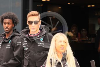 World © Octane Photographic Ltd. Formula 1– Hungarian Grand Prix - Hungaroring, Hungary. Sunday 31st July 2022 Paddock. Mercedes-AMG Petronas F1 Team F1 W13 - George Russell.