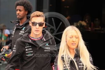 World © Octane Photographic Ltd. Formula 1– Hungarian Grand Prix - Hungaroring, Hungary. Sunday 31st July 2022 Paddock. Mercedes-AMG Petronas F1 Team F1 W13 - George Russell.