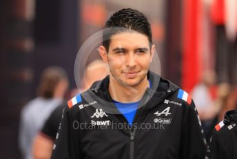 World © Octane Photographic Ltd. Formula 1– Hungarian Grand Prix - Hungaroring, Hungary. Sunday 31st July 2022 Paddock. BWT Alpine F1 Team A522 - Esteban Ocon.