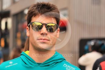 World © Octane Photographic Ltd. Formula 1– Hungarian Grand Prix - Hungaroring, Hungary. Sunday 31st July 2022 Paddock. Aston Martin Aramco Cognizant F1 Team AMR22 - Lance Stroll.