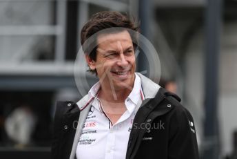 World © Octane Photographic Ltd. Formula 1– Hungarian Grand Prix - Hungaroring, Hungary. Sunday 31st July 2022 Paddock. Mercedes-AMG Petronas F1 Team and Team Principal and CEO - Toto Wolff