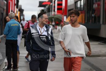 World © Octane Photographic Ltd. Formula 1– Hungarian Grand Prix - Hungaroring, Hungary. Sunday 31st July 2022 Paddock. Scuderia AlphaTauri AT03 - Pierre Gasly.