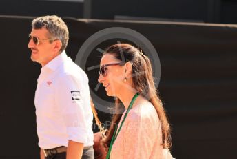 World © Octane Photographic Ltd. Formula 1 – Formula 1 – Hungarian Grand Prix - Hungaroring, Hungary. Friday 29th July 2022 Paddock. Haas F1 Team principal, Guenther Steiner and wife Gertrude Steiner.