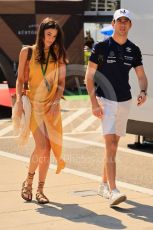 World © Octane Photographic Ltd. Formula 1 – Formula 1 – Hungarian Grand Prix - Hungaroring, Hungary. Friday 29th July 2022 Paddock. Williams Racing FW44 - Nicholas Latifi and girlfriend Sandra Dziwiszek.