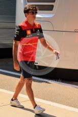 World © Octane Photographic Ltd. Formula 1 – Formula 1 – Hungarian Grand Prix - Hungaroring, Hungary. Friday 29th July 2022 Paddock. Scuderia Ferrari F1-75 - Carlos Sainz.