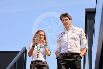 World © Octane Photographic Ltd. Formula 1 – Formula 1 – Hungarian Grand Prix - Hungaroring, Hungary. Friday 29th July 2022 Paddock. Mercedes-AMG Petronas F1 Team and Team Principal and CEO - Toto Wolff