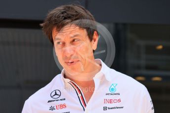 World © Octane Photographic Ltd. Formula 1 – Formula 1 – Hungarian Grand Prix - Hungaroring, Hungary. Friday 29th July 2022 Paddock. Mercedes-AMG Petronas F1 Team and Team Principal and CEO - Toto Wolff