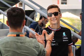 World © Octane Photographic Ltd. Formula 1 – Formula 1 – Hungarian Grand Prix - Hungaroring, Hungary. Friday 29th July 2022 Paddock. Mercedes-AMG Petronas F1 Team F1 W13 - George Russell.