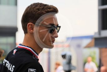 World © Octane Photographic Ltd. Formula 1 – Formula 1 – Hungarian Grand Prix - Hungaroring, Hungary. Friday 29th July 2022 Paddock. Mercedes-AMG Petronas F1 Team F1 W13 - George Russell.